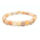 Flower agate bracelet 6 mm