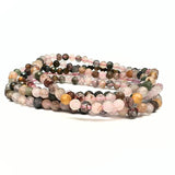 Tourmaline faceted bracelet in mixed colors 4 mm