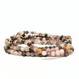 Tourmaline faceted bracelet in mixed colors 4 mm