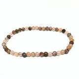 Tourmaline faceted bracelet in mixed colors 4 mm