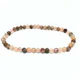 Tourmaline faceted bracelet in mixed colors 4 mm
