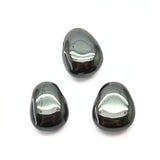 Hematite crystal necklace with silver or gold-plated chain