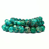 Krysokolla, armband 8 mm pärlor