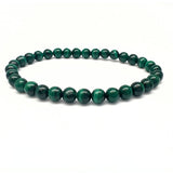 Malakit, rundslipat armband 6 mm