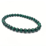 Malakit, rundslipat armband 6 mm