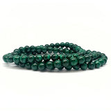 Malakit, rundslipat armband 6 mm