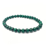 Malakit, rundslipat armband 6 mm