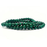 Malakit, rundslipat armband 6 mm