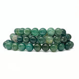 Mossagat, armband runda 8 mm pärlor