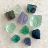 Fluorit, oktahedron rå kristall
