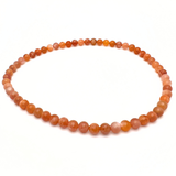 Moonstone, peach necklace 8 mm beads