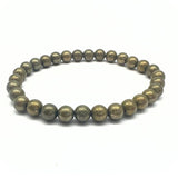 Pyrite faceted bracelet 6 mm in two sizes - small &amp; large!