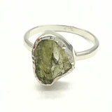 Moldavit silverring