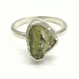 Moldavit silverring