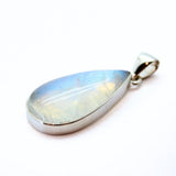 Rainbow moonstone pendant set in silver