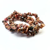 Rhodochrosite chip bracelet