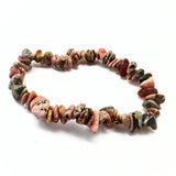 Rhodochrosite chip bracelet