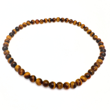 Tiger's eye necklace, 8 mm beads