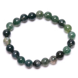 Mossagat, armband runda 8 mm pärlor