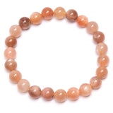 Moonstone, Orange bracelet round beads 8mm