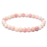 Opal, rosa armband runda 6 mm