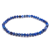 Lapis lazuli, fasettslipat armband 4 mm