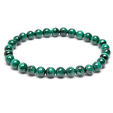 Malakit, rundslipat armband 6 mm