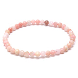 Rosa opal, fasettslipat armband 4 mm