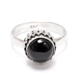 Onyx, filigran silverring