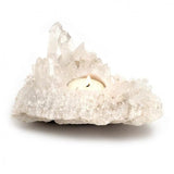 Candle rock crystal cluster
