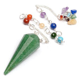 Aventurine, pendulum with chakra stones