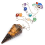 Tiger eye pendant with chakra stone